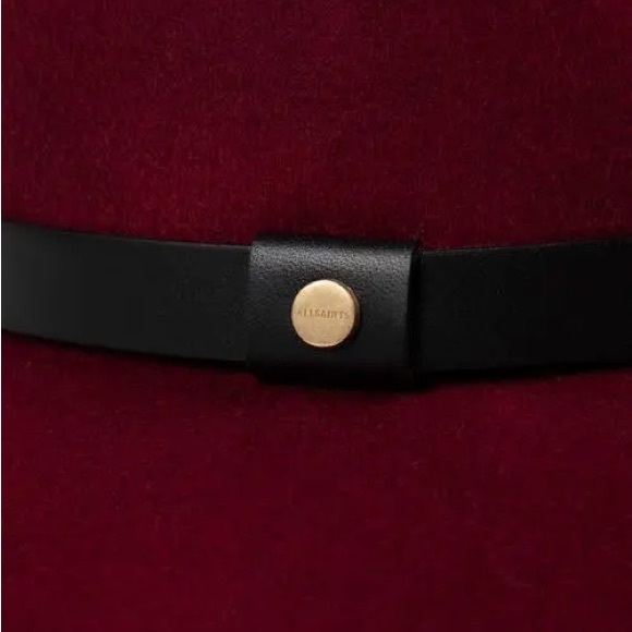 NWT - All Saints Felted Wool Fedora in Cherry Oak - Picture 2 of 2